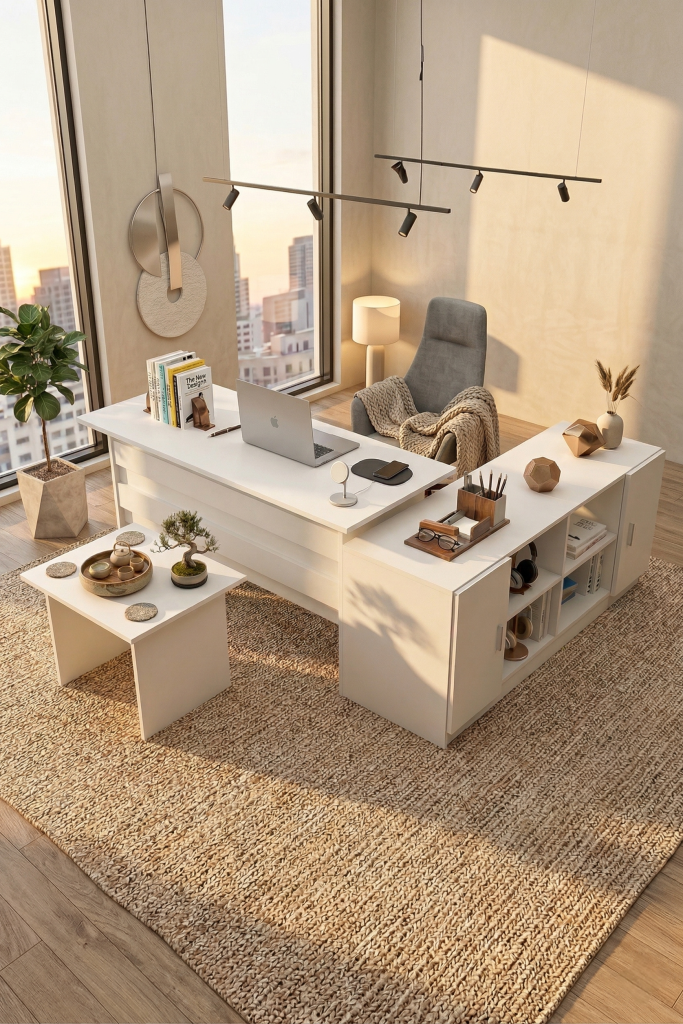 Vario ABF Ofis Büro Masa Takımı Beyaz VO10-W