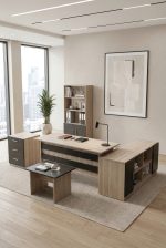 Vario ABCDF Ofis Büro Masa Takımı Meşe-Siyah VO15-OB