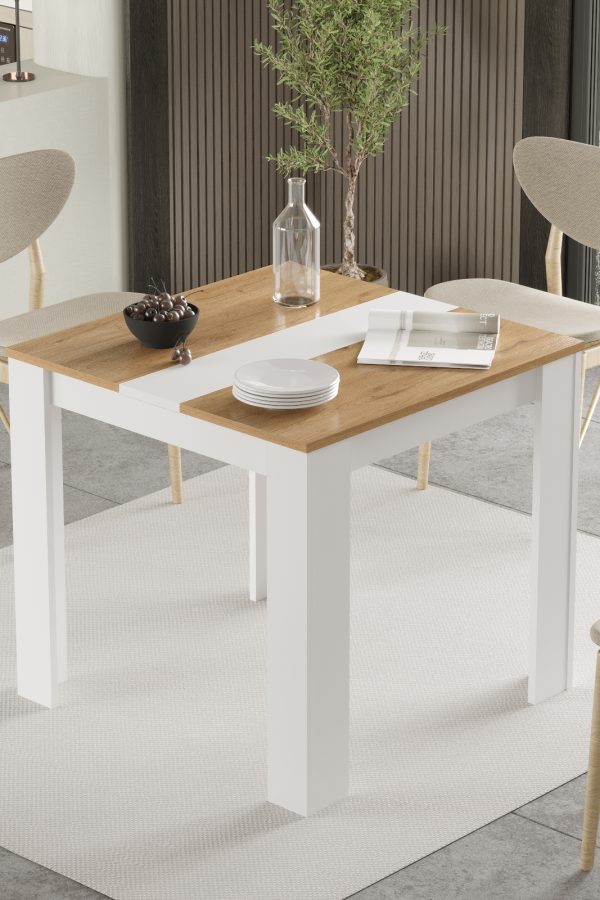 Future Yemek Masası 80x80 Sepet-Beyaz FR20-SW