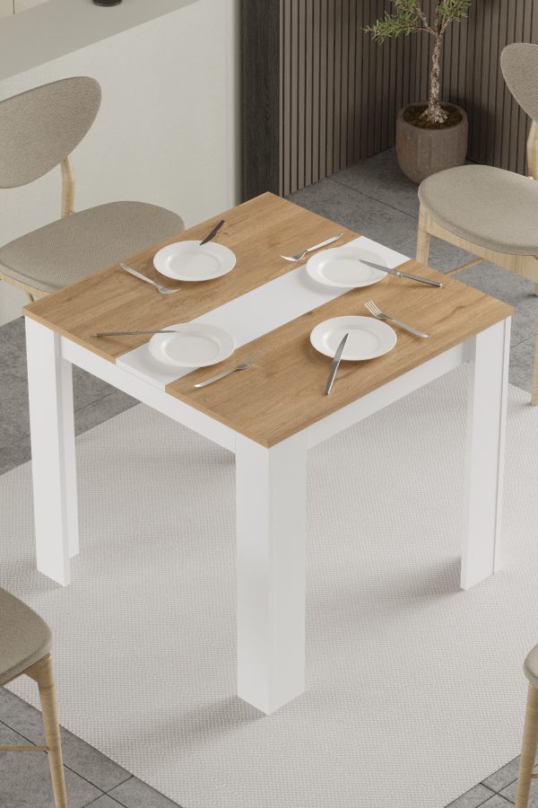 Future Yemek Masası 80x80 Sepet-Beyaz FR20-SW