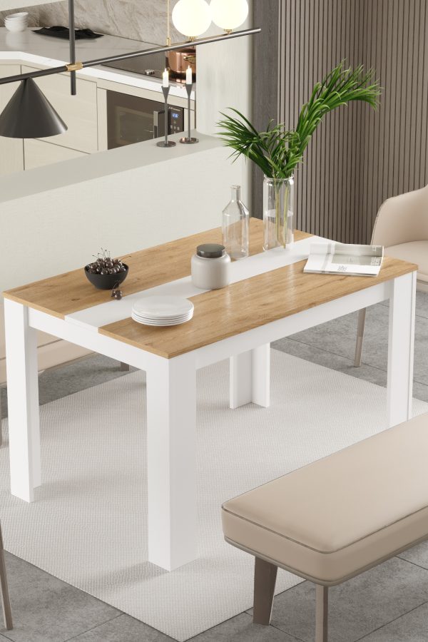 Future Yemek Masası 120x80 Sepet-Beyaz FR21-SW