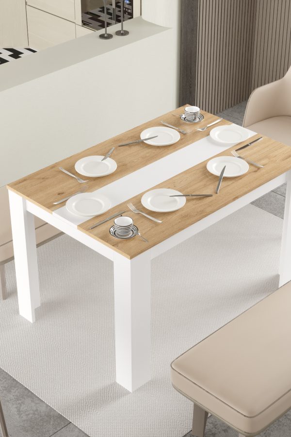 Future Yemek Masası 120x80 Sepet-Beyaz FR21-SW