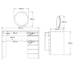 Ocean Makyaj Masası Aynalı ON29-W