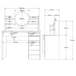 Ocean Makyaj Masası Aynalı ON30-SW