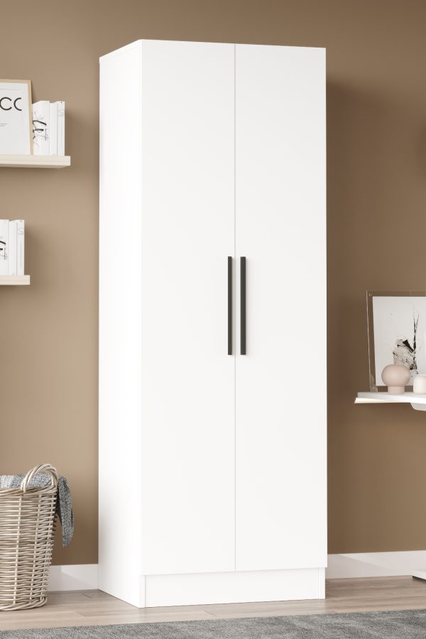 Nexus 2 Kapaklı Gardırop Elbise Dolabı Beyaz NS1-W