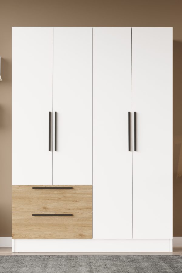 Nexus 4 Kapaklı Çekmeceli Gardırop NS4-SW