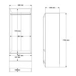 Nexus Çekmeceli Gardırop NS2-SW