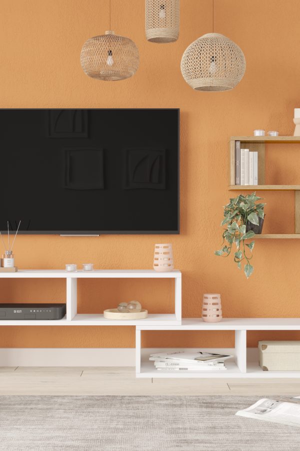 Joffrey Tv Ünitesi Tv Sehpası Raflı Beyaz-Sepet JR1-WS