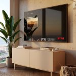 Coast Tv Ünitesi Sehpası 2 Kapaklı Ahşap Ayaklı 120cm Kumsal CO3-CO
