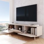 Coast Tv Ünitesi Sehpası 3 Kapaklı Ahşap Ayaklı 180cm Kumsal CO1-CO