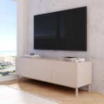 Coast Tv Ünitesi Sehpası 3 Kapaklı Ahşap Ayaklı 150cm Kumsal CO2-CO