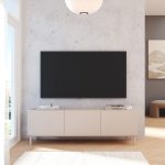 Coast Tv Ünitesi Sehpası 3 Kapaklı Ahşap Ayaklı 150cm Kumsal CO2-CO