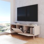 Coast Tv Ünitesi Sehpası 3 Kapaklı Ahşap Ayaklı 150cm Kumsal CO2-CO