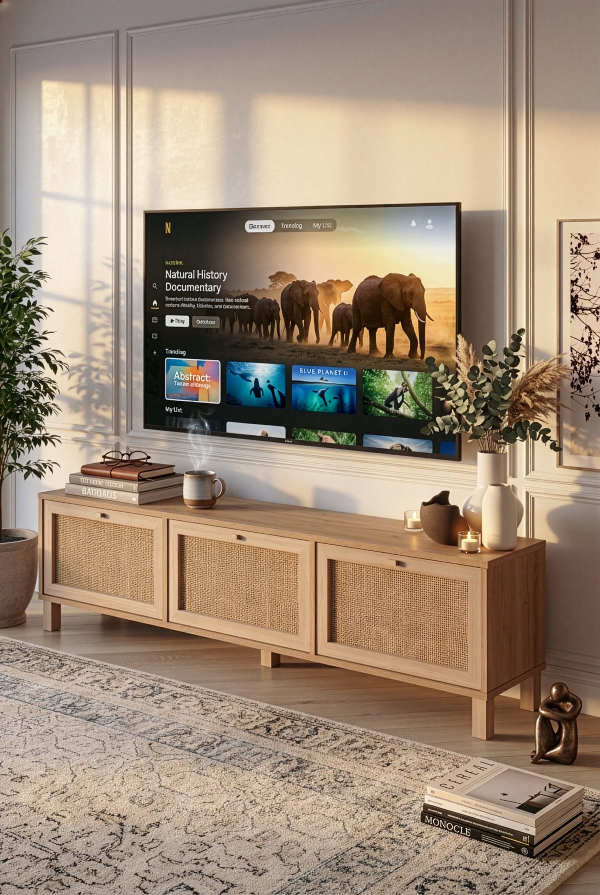 Dune Tv Ünitesi Sehpası Ahşap Ayaklı 3 Ahşap Jüt Kapaklı 180cm Sepet-Jüt DN2-SJ Dune Tv Ünitesi Sehpası Ahşap Ayaklı 3 Ahşap Jüt Kapaklı 180cm Sepet-Jüt DN2-SJ