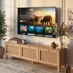 Dune Tv Ünitesi Sehpası Ahşap Ayaklı 3 Ahşap Jüt Kapaklı 180cm Sepet-Jüt DN2-SJ