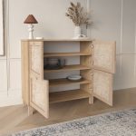 Dune Ayakkabılık Çok Amaçlı Dolap Ahşap Ayaklı Ahşap Jüt Kapaklı Sepet-Jüt DN4-SJ