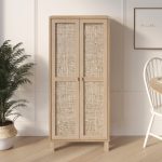 Dune Çok Amaçlı Dolap Mutfak Kiler Erzak Banyo Dolabı Ahşap Jüt Kapaklı Sepet-Jüt DN6-SJ