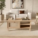 Dune Orta Sehpa Ahşap Ayaklı Kapaklı Ahşap-Jüt Sepet-Jüt DN3-SJ