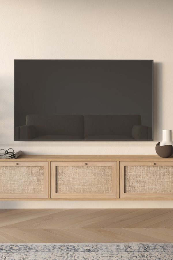 Dune Tv Ünitesi Sehpası Duvara Monte 3 Ahşap Jüt Kapaklı 180cm DN1-SJ