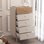 Luke Şifonyer 5 Çekmeceli Ahşap Ayaklı Kumsal-Sepet LK4-CS