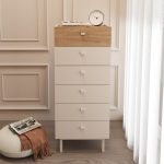 Luke Şifonyer 6 Çekmeceli Ahşap Ayaklı Kumsal-Sepet LK5-CS