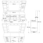 Monroe Makyaj Masası 7 Çekmeceli Kapaklı Düzenleyici Hollywood Led Işıklı Raflı Beyaz MO5-W
