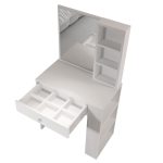 Monroe Makyaj Masası Çekmeceli Düzenleyici Raflı Beyaz MO1-W