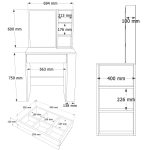 Monroe Makyaj Masası Çekmeceli Düzenleyici Raflı Beyaz MO1-W
