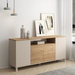 Mood Konsol 4 Kapaklı 2 Çekmeceli Ahşap Ayaklı 180cm Kumsal-Sepet MD5-CS