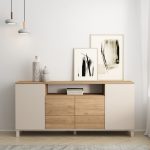 Mood Konsol 4 Kapaklı 2 Çekmeceli Ahşap Ayaklı 180cm Kumsal-Sepet MD5-CS