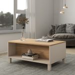 Mood Orta Sehpa Ahşap Ayaklı 2 Çekmeceli Kumsal-Sepet MD2-CS