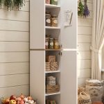 Nord Çok Amaçlı Dolap Mutfak Kiler Banyo Dolabı 195cm Sepet-Beyaz ND12-SW