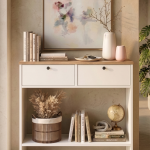 Nord Dresuar Kapaklı Ahşap Ayaklı Sepet-Beyaz ND14-SW