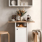 Nord Mutfak Masası Yemek Masası Dolaplı Raflı Sepet-Beyaz ND17-SW