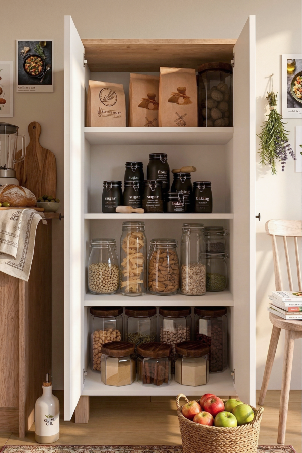 Nord Çok Amaçlı Dolap Mutfak Kiler Erzak Banyo Dolabı Sepet-Beyaz ND5-SW