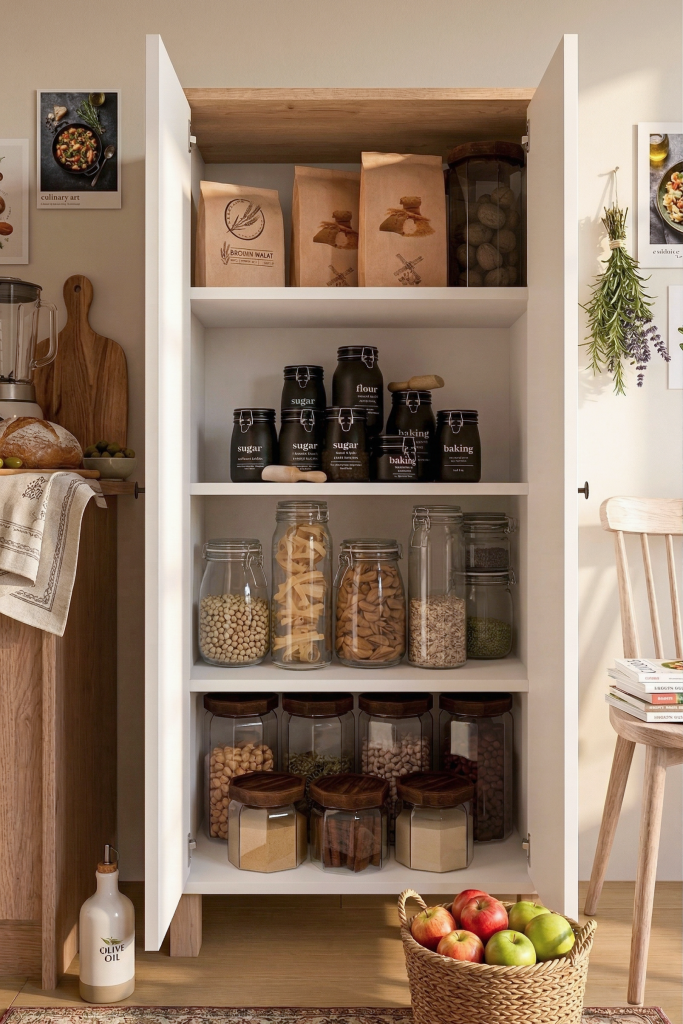 Nord Çok Amaçlı Dolap Mutfak Kiler Erzak Banyo Dolabı Sepet-Beyaz ND5-SW