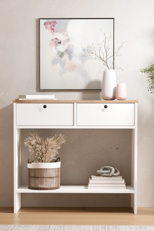 Nord Dresuar Kapaklı Ahşap Ayaklı Sepet-Beyaz ND14-SW