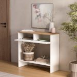 Nord Dresuar Kapaklı Ahşap Ayaklı Sepet-Beyaz ND14-SW