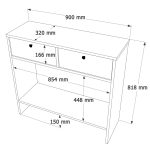 Nord Dresuar Kapaklı Ahşap Ayaklı Sepet-Beyaz ND14-SW
