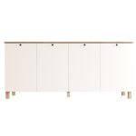 Nord Konsol 4 Kapaklı Ahşap Ayaklı 180cm Sepet-Beyaz ND4-SW