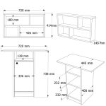 Nord Mutfak Masası Raflı ND17-SW