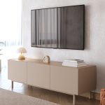 Sedra Tv Ünitesi Sehpası 3 Kapaklı Ahşap Ayaklı 150cm Kumsal-Sepet SD3-CS