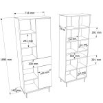 Sedra Kitaplık 189cm SD7-CS