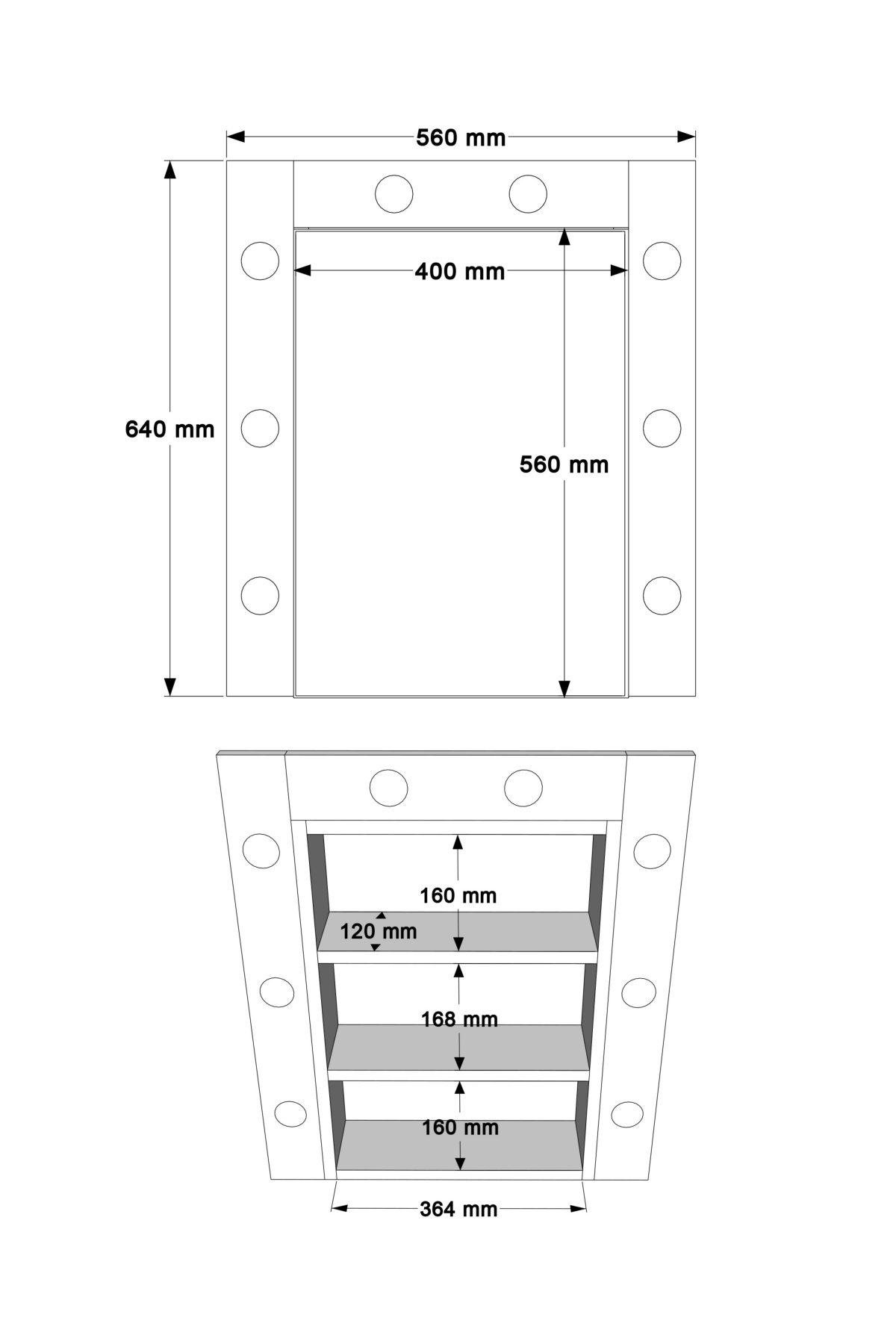 Yoda Led Işıklı Aynalı Kapaklı Banyo Dolabı Lavabo Üstü Dolap Beyaz 56x64x14 YD7-W