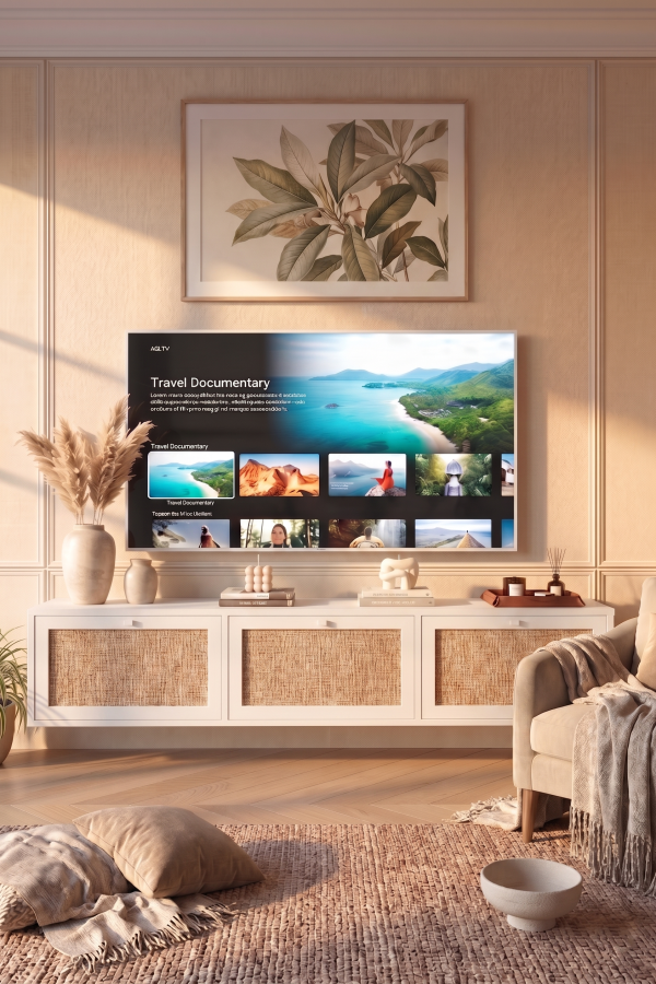 Dune Tv Ünitesi Sehpası Duvara Monte 3 Ahşap Jüt Kapaklı 180cm Beyaz-Jüt DN1-WJ