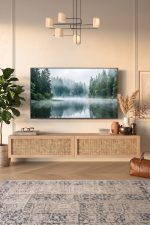 Future Tv Ünitesi Sehpası Duvara Monte Ahşap Jüt Kapaklı 180cm Sepet-Jüt FR8-SJ