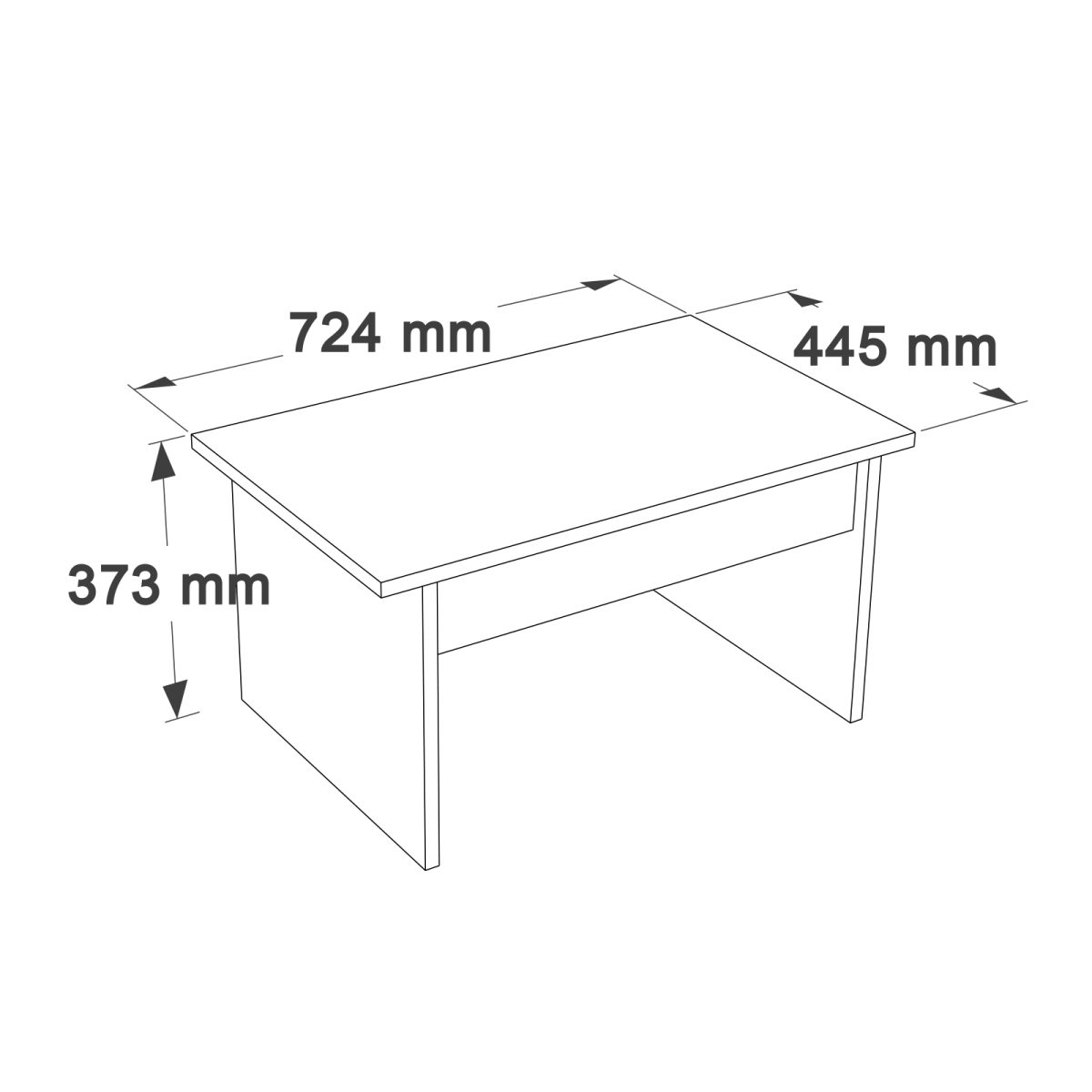 Motto 72x45 cm Ofis Sehpası Orta Sehpa Sepet-Kumsal-Antrasit MT2-CSA