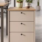 Alva 45x40 cm 3 Çekmeceli Ofis Keson Komodin Sepet-Kumsal AL3-COS