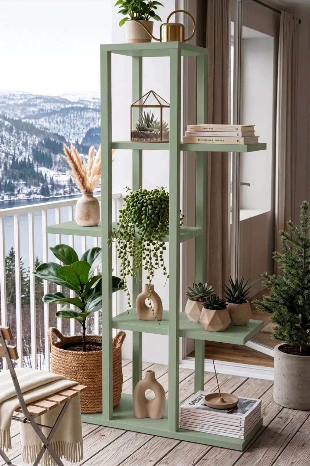 Blom Saksılık Saksı Standı Dekoratif Çiçeklik Rafı Ahşap Kayın İskelet 5 Raflı 106cm Ihlamur Yeşili BL1-Y Blom Saksılık Saksı Standı Dekoratif Çiçeklik Rafı Ahşap Kayın İskelet 5 Raflı 106cm Ihlamur Yeşili BL1-Y