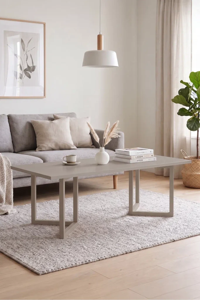 Blom Orta Sehpa Kayın Ahşap Ayaklı 120x60cm Kumsal BL3-CO